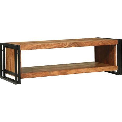 Couchtisch Braun 120 x 50 x 38 cm Massivholz Akazie