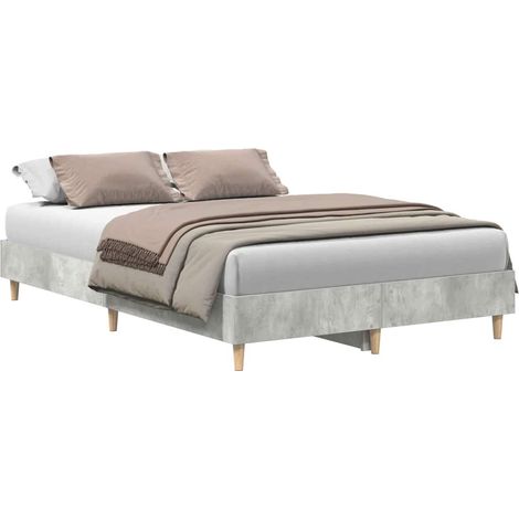 Maison Exclusive - Giroletto senza Materasso Grigio Cemento 140x190 cm Truciolato (1/5)