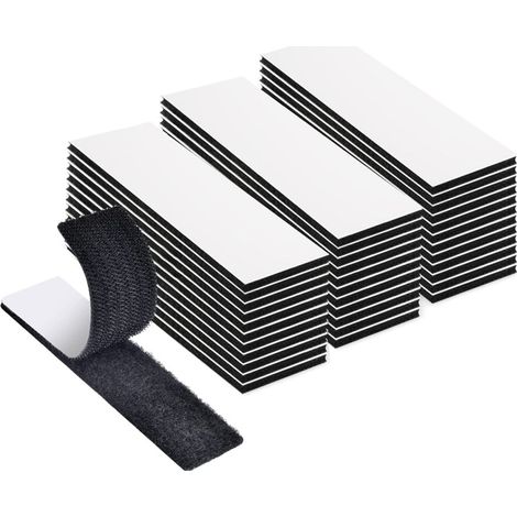 Le auto-Adhésif Extra-Fort, 30 Pièces double face auto-Adhésif Noir pour les Murs/Sol/Porte/Verres/Métaux (1/5)