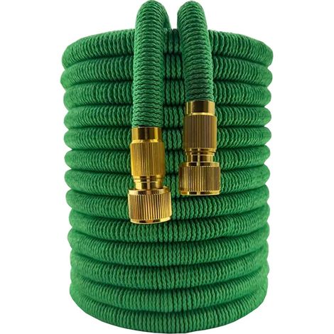 Tuyau d'arrosage extensible et flexible (1/2 po - 75 pi) pour le nettoyage haute pression de votre voiture et l'arrosage de votre cour. (1/5)