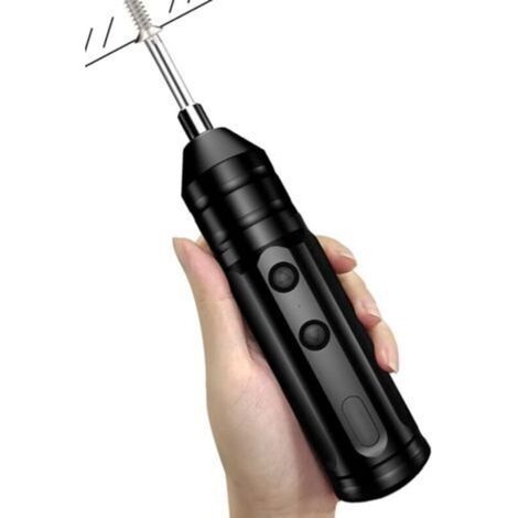 Akku-Schrauber-Set – 250 U/min Mini-Bohrschrauber – USB-aufladbar – Tragbares Autoreparatur-Werkzeugset mit USB-Kabel (10-teiliges Schraubendreher-Bit-Set) – Crezuo