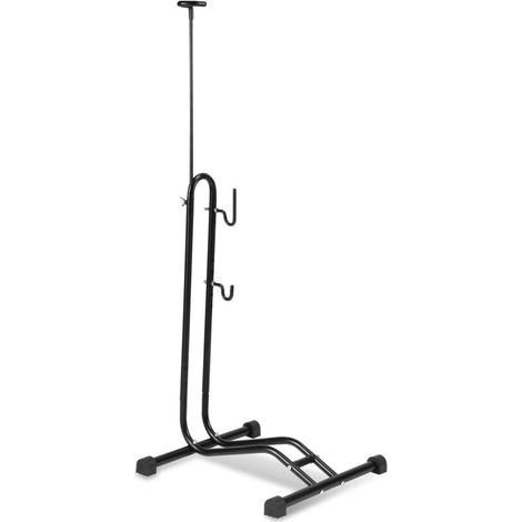 ALOVZE Fahrradständer, Bodenfahrradständer für 1 Fahrrad, verstellbarer Fahrradständer für Garten oder Garage, Schwarz (1/4)
