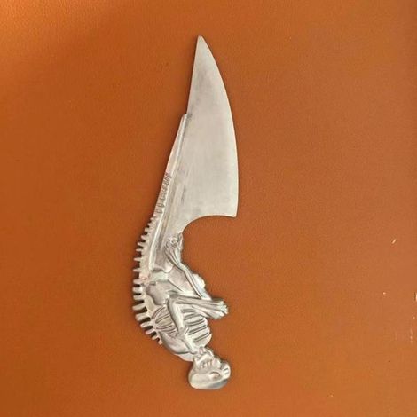 Ensemble de couverts squelette d'Halloween, fourchette, cuillère et coupe-couverts en métal, pour une fête à la maison (1/5)