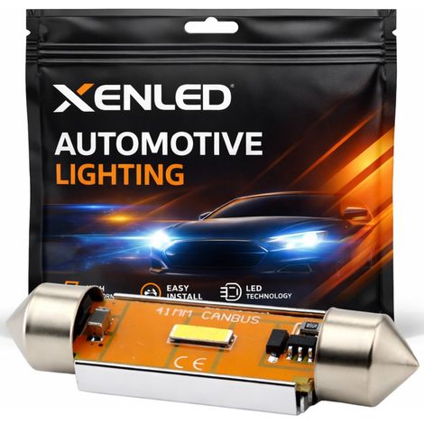 1x Ampoule Navette LED XENLED CANBUS 5500K 550Lms 12V C10W (1/5)