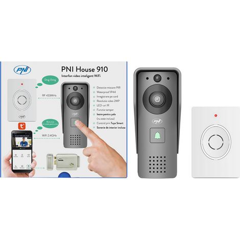 Citofono Wireless Campanello Esterno Monofamiliare App Smartphone PNI House 910 (1/5)