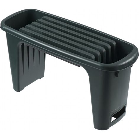 Nature Tabouret de jardinage 2-en-1 65,5 x 25 x 34 cm Vert (1/2)
