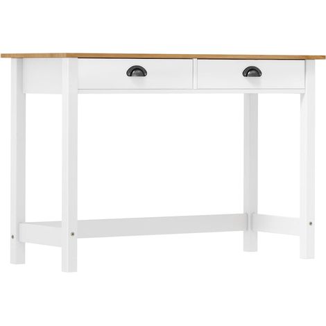 Table console Hill avec 2 tiroirs 110x45x74 cm Pin solide