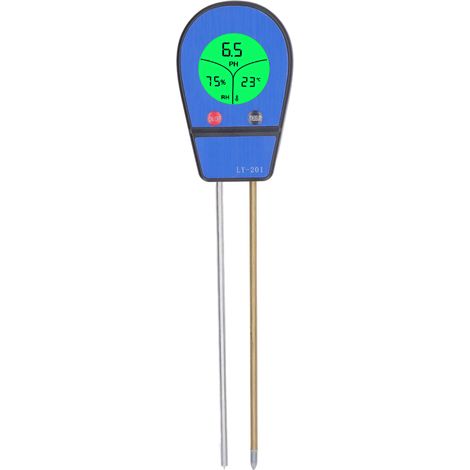 Testeur de pH du sol avec écran LED, mesureur d'humidité des plantes, outil de test de température et d'acidité-alcalinité (1/5)