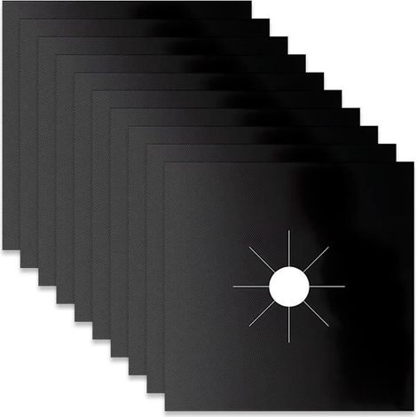 Protection Plaque Cuisson - Noname - 10pcs - Téflon Réutilisable - 27x27cm - Double Épaisseur (1/4)