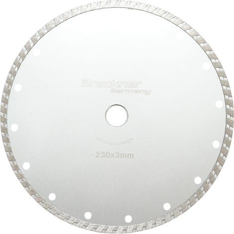 Lama diamantata turbo sinterizzata 230x3x22,23, taglio a secco/umido per pietra, piastrelle, ceramica, marmo Breckner Germany (1/3)