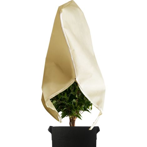 Housse d'hivernage pour plantes, bâche de protection non tissée contre le gel pour plantes en pot et rosiers (120 x 180 cm)