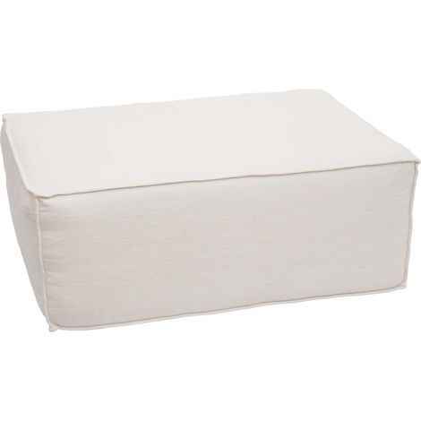 [JAMAIS UTILISÉ] Ottomane/accessoires pour canapé HHG-399, pouf repose-pieds, chaise longue, tissu/textile 300 g/m² 38 x 97 x 70 cm, crème