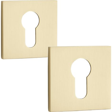 Quadratischer Rosetteneinsatz für Innentürgriffe, Gold (1/2)