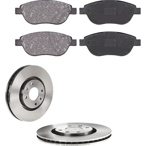 KIT FRENI ANTERIORI compatibile con PEUGEOT 307 CC (3B) - DISCHI + PASTIGLIE OEM: P 61 068 / 17338 /SOSTITUZIONE DIRETTA/BASSA POLVERE/SILENZIOSO (1/5)