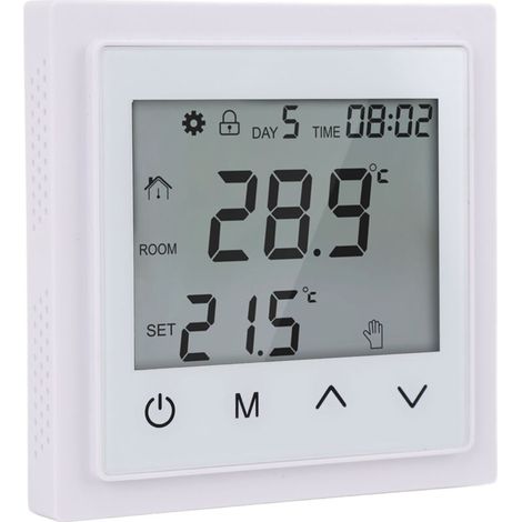 Termostato Eosnow para sistema de calefacción doméstica, pantalla táctil LED, controlador de temperatura de suelo, AC85V-250V, 16A, blanco (1/3)