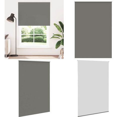 vidaXL Verdunkelungsrollo Grau 165x230cm Stoffbreite 161,6cm Polyester (1/5)