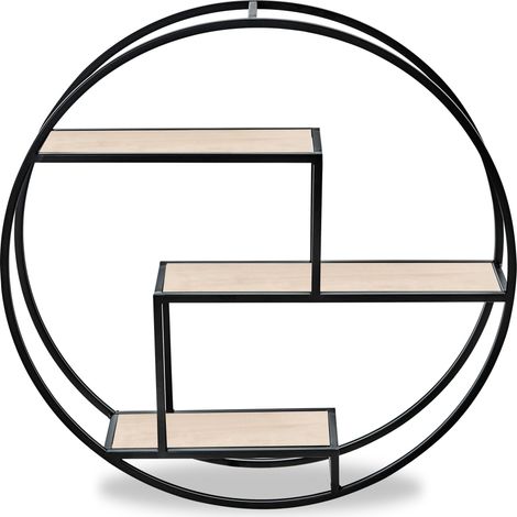 Premier Housewares Brixton 3 Tier Round Metal Shelf (1/5)