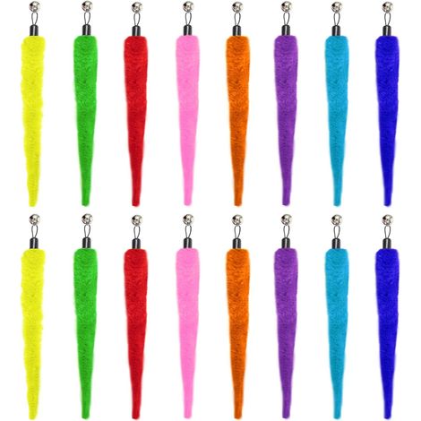 Lot de 16 cannes à pêche solides pour chat - Jouet interactif pour chat - Jouet à plumes pour chat - Avec plumes (1/5)