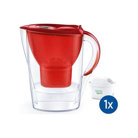 Carafe filtrante BRITA - Marella Rouge - Capacité 2,4L dont 1,4L d'eau filtrée - 1 Cartouche Maxtra Pro All-In-1 incluse