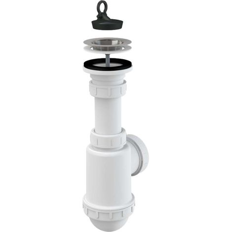Sifone per lavello DN70 - Filtro in acciaio inox - Portata elevato - resistente alla calore (1/2)