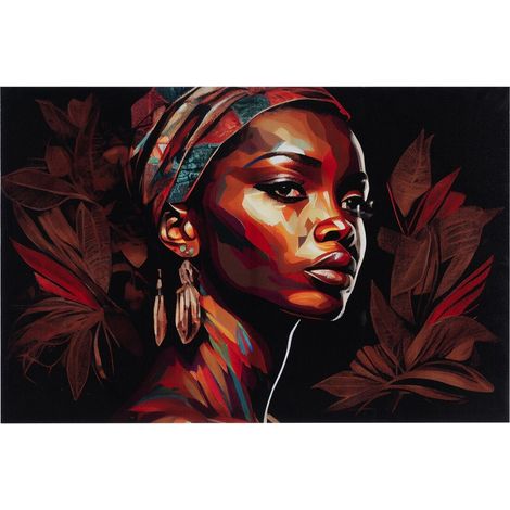 Decoración mural - Cuadro africano BigBuy Home - 60x60cm - Multicolores - Étnico