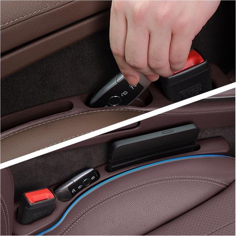 2 pezzi di riempimento per fessure del sedile auto con fessura allargata, riempitivo per fessure del sedile auto, riempitivo per fessure del sedile auto, accessorio universale per organizer per auto (
