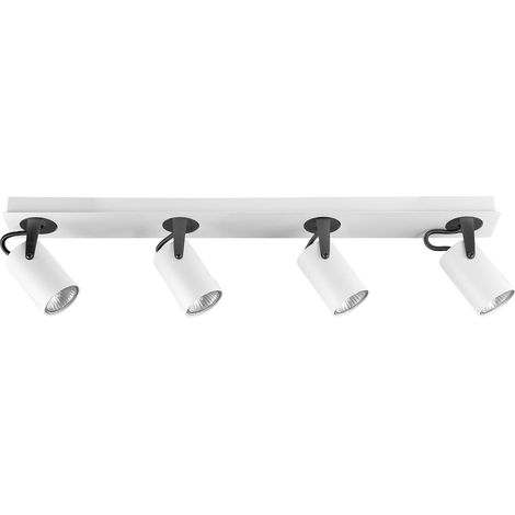 Strahler 4-flammig KLIP verstellbar Metall Weiß
