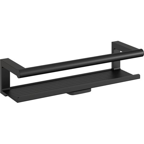 COSMIC Bathroom Shelf, Organizer Glass Wiper Matt Black Architect S+ Collection (1/5)