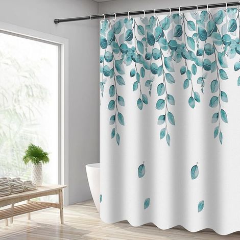 Duschvorhang 240 x 200 cm, wasserdichtes Polyester mit beschwertem Saum und 12 Haken für das Badezimmer (1/5)