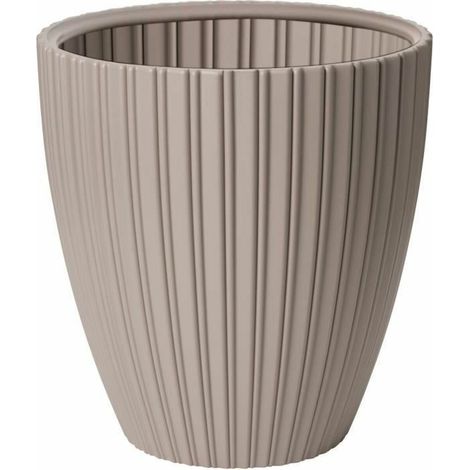 Vaso di fiori - GARDEN ID - Elegante - 40 x 42 cm - Per giardini, balconi o interni - Tortora (1/4)