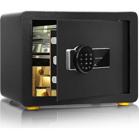 Cassaforte elettronica da 31,5 litri con tastiera digitale e chiave 40 x 30 x 31 cm Nero (1/5)