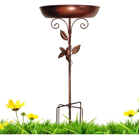 Vogelbad und Vogeltränke Vintage Rostfreie Metalltränke
