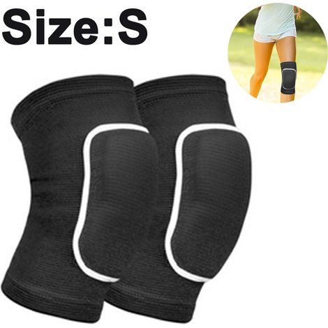 2 Genouillère, coussinet mousse épaisse, tissu élastique respirant, manchon compression antidérapant, pour volley-ball basketball course (1/5)