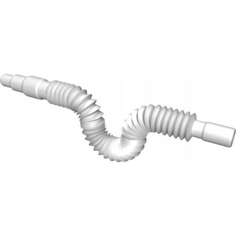 Raccord flexible résistant et pliable, longueur réglable de 350 à 590 mm, pour raccordement sanitaire et chauffage, pièces de fixation incluses (1/3)