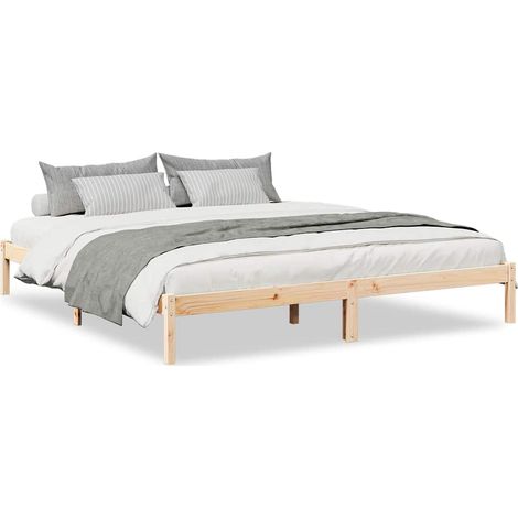 Maison Exclusive - Cadre de lit extra long sans matelas 180x220 cm bois massif pin (1/5)