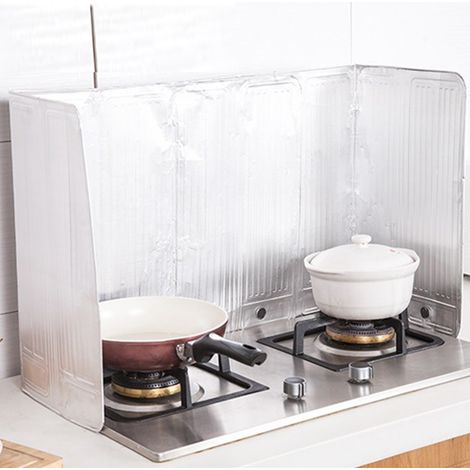 Pare-éclaboussures en aluminium pour la cuisson, idéal pour les voyages et les pique-niques. (1/5)