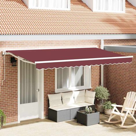 Markisenrahmen Bordeauxrot 350 x 200 cm (1/5)