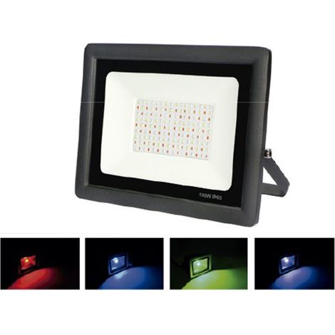 Foco Proyector Led 100W RGB IP65 con Mando a Distancia para controlar varios aparatos