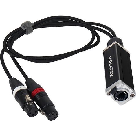 Rallonge de câble réseau XLR à 2 canaux, rallonge de signal réseau, rallonge Ethernet XLR 3 broches vers RJ45 (1/5)