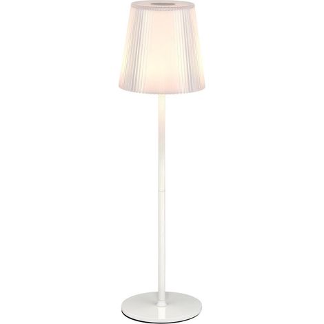 Tischlampe Akku Touch Kabellos Klein LED Beistelllampe Batterie Aufladbar USB Nachtischlampe transluzentes Weiß 1er