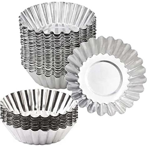 Eierkuchenformen, zum Backen, Mini-Aluminiumformen für Törtchen und Mini-Kuchen (1/3)