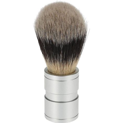 Pinceau de rasage pour homme en poils de blaireau avec manche en résine, idéal pour les rasoirs de sécurité, à double tranchant et droits - Cadeau (1/5)
