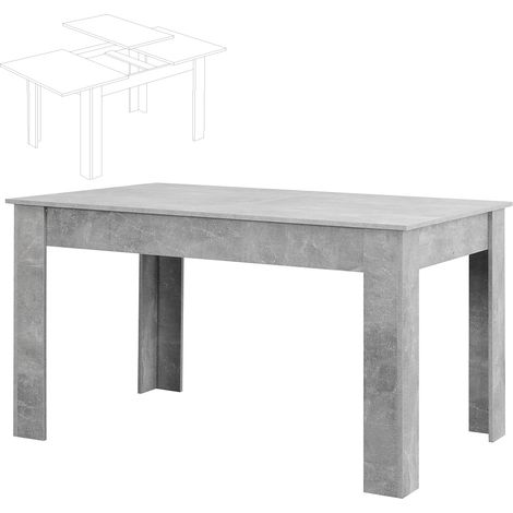 Tavolo da Pranzo Allungabile Estensibile 90 x 140 - 190 cm Salvaspazio Grigio (1/5)