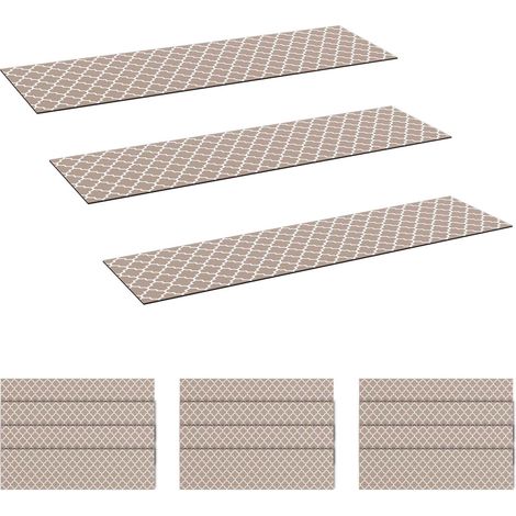 Stufenmatten 15 stk. 76 x 20 cm Grau und Weiß Polyester vidaXL (1/5)