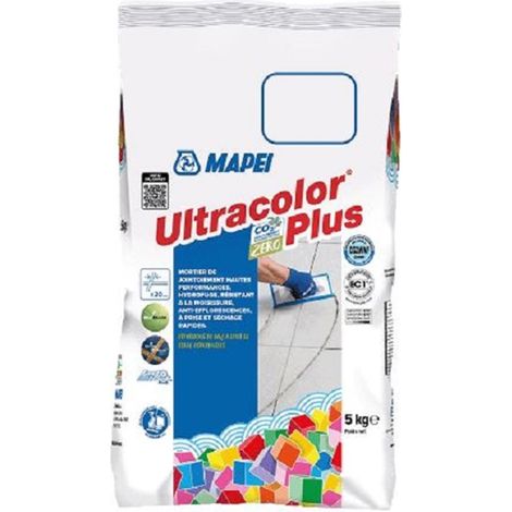 Mapei – Joint carrelage Ultracolor Plus 5kg – Séchage rapide – Antimoisissures – Résistant aux acides – Pour carrelages intérieurs et extérieurs