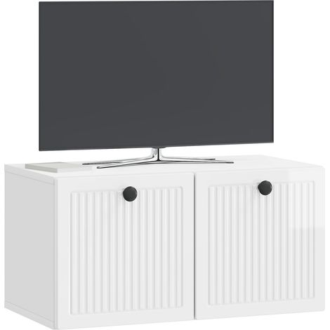 Maison Exclusive - Wandmontierter TV-Schrank Hochglanz Weiß 59,5