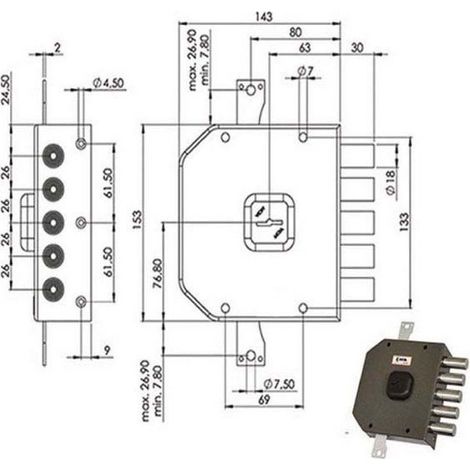 Serrure Sic.Triplex Droit Dm A413 Moia