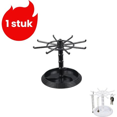 1 pièce - Porte-Bijoux rotatifs à un seul niveau - Porte-Bijoux d'oreille - Organisateur de suspension pour les bijoux et les arcs (1/5)