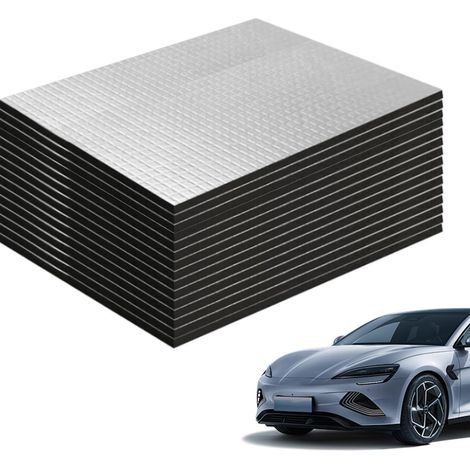 Lot de 15 Isolant Thermique Voiture 250 x 180 x 5mm Isolant Phonique Voiture Auto-Adhésif Tapis D'Isolation Phonique pour Étanche, Ignifuge, Moteur, Voiture, Porte, Fenetre (1/5)