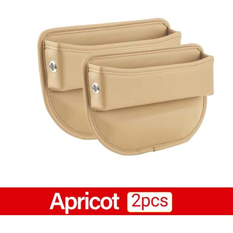 (Abricot, lot de 2) Organisateur de siège auto pour Tesla Model 3, Y, X et S (2016-2023) : boîte de rangement avec poches étanches et accessoires. (1/5)